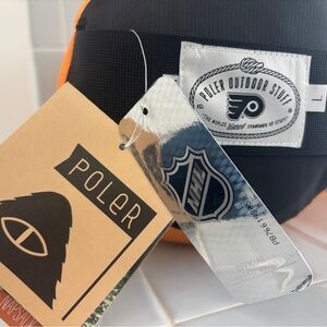 Poker x Philadelphia Flyers Reversible NHL Napsak/ Poncho•Orange/black•NWT• NHL